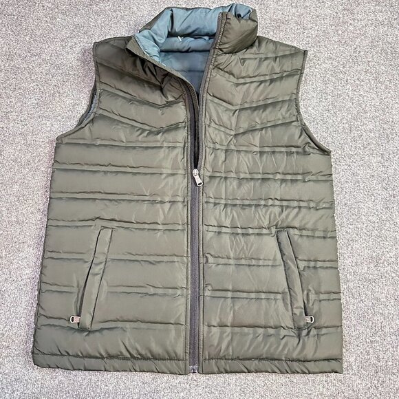 Tempco Puffer Vest S Green Full Zip Down Filled - Picture 1 of 8